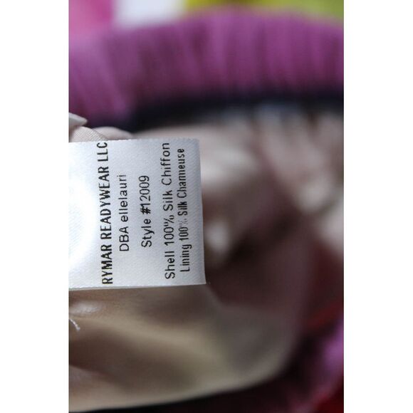 Ellelauri Womens Silk Chiffon Striped Mini Skirt Multicolor Size S - Picture 4 of 6